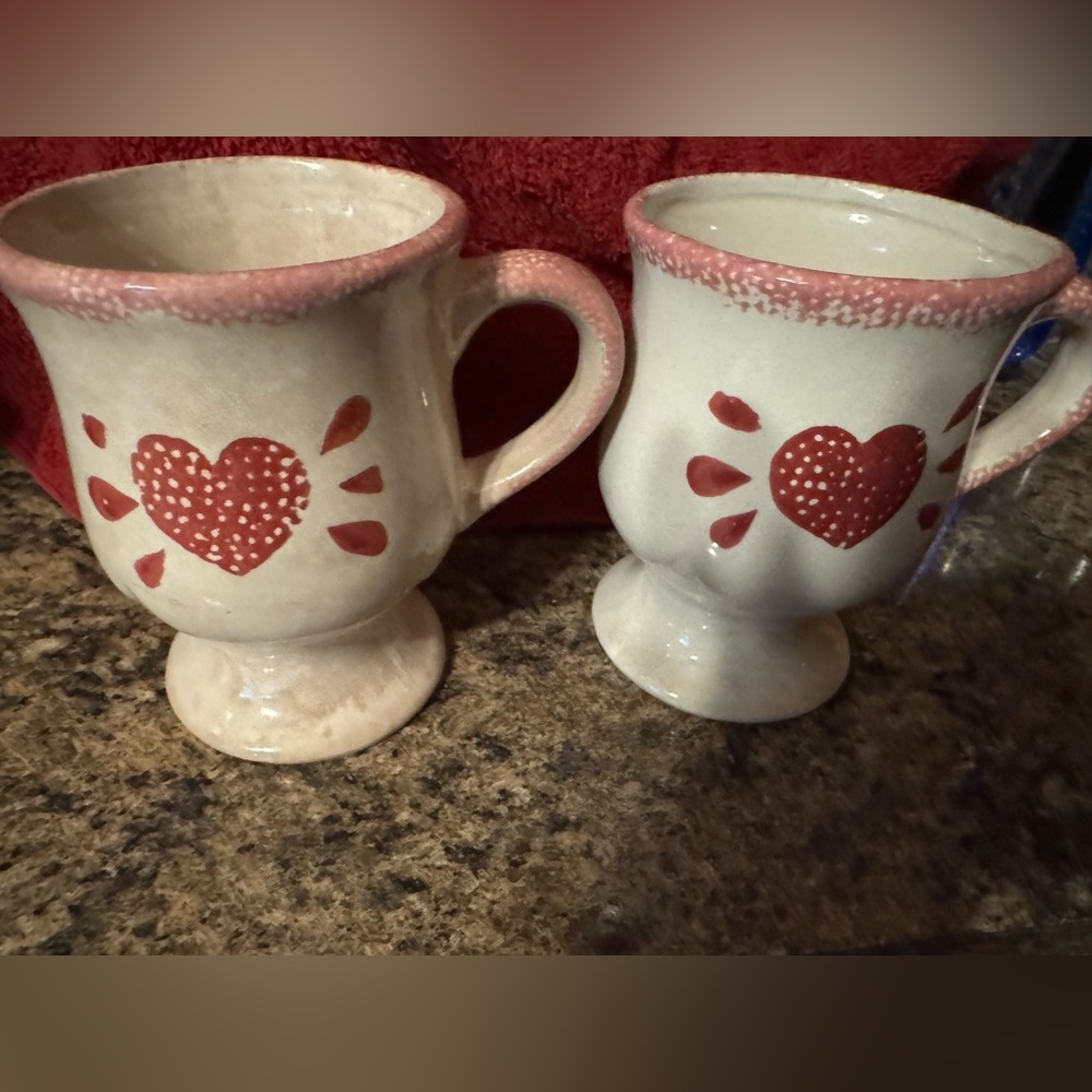 Vintage pottery coffee cups mugs